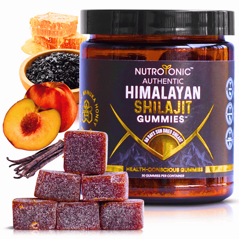 Authentic Himalayan Shilajit® Gummies Sweetened with Organic Manuka Honey & Real Flavors