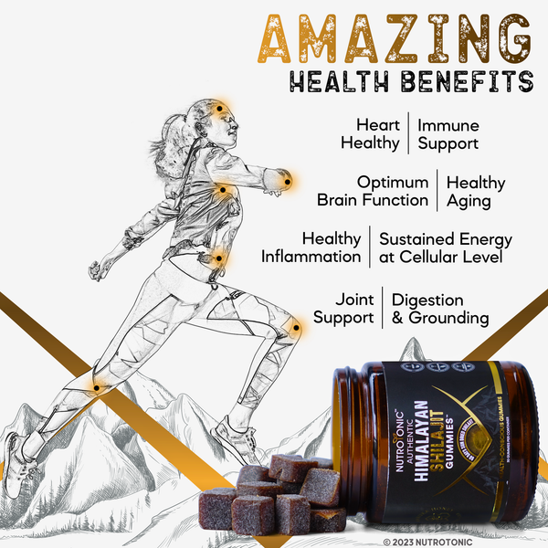 Authentic Himalayan Shilajit Gummies Sweetened with Organic Manuka Honey