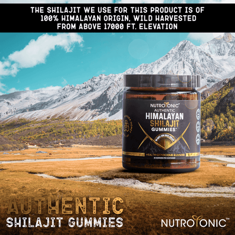 Authentic Himalayan Shilajit Gummies Sweetened with Organic Manuka Honey Flavored with Pomegranate Oil & Organic Vanilla
