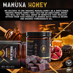 Authentic Himalayan Shilajit® Gummies Infused with Manuka Honey