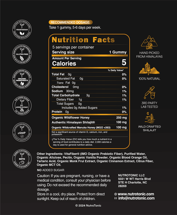 Authentic Himalayan Shilajit Gummies Trial Pack