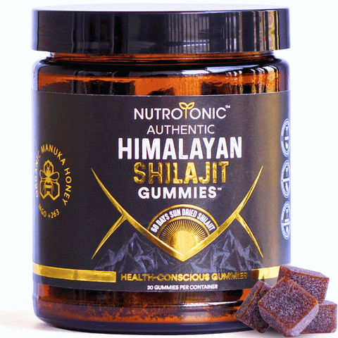 Authentic Himalayan Shilajit® Gummies Sweetened with Organic Manuka Honey & Real Flavors